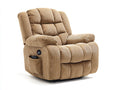 Sillones reclinables tapizados en pana 105x95x105 cm - beige - con control lateral para salón