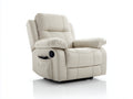 Sillones reclinables tapizados 95x96x103 cm - crema - reposapiés extensible con bolsillo lateral para salón