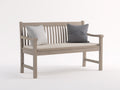 Bancos de jardín de madera 140x60x90 cm - Roble claro-Beige - respaldo de listones con brazos