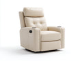 Sillones reclinables tapizados 92x95x106 cm - beige - respaldo acolchado con portavasos para salón