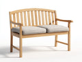 Bancos de jardín de madera 145x58x86 cm - madera natural-gris claro - respaldo curvado con listones para exterior