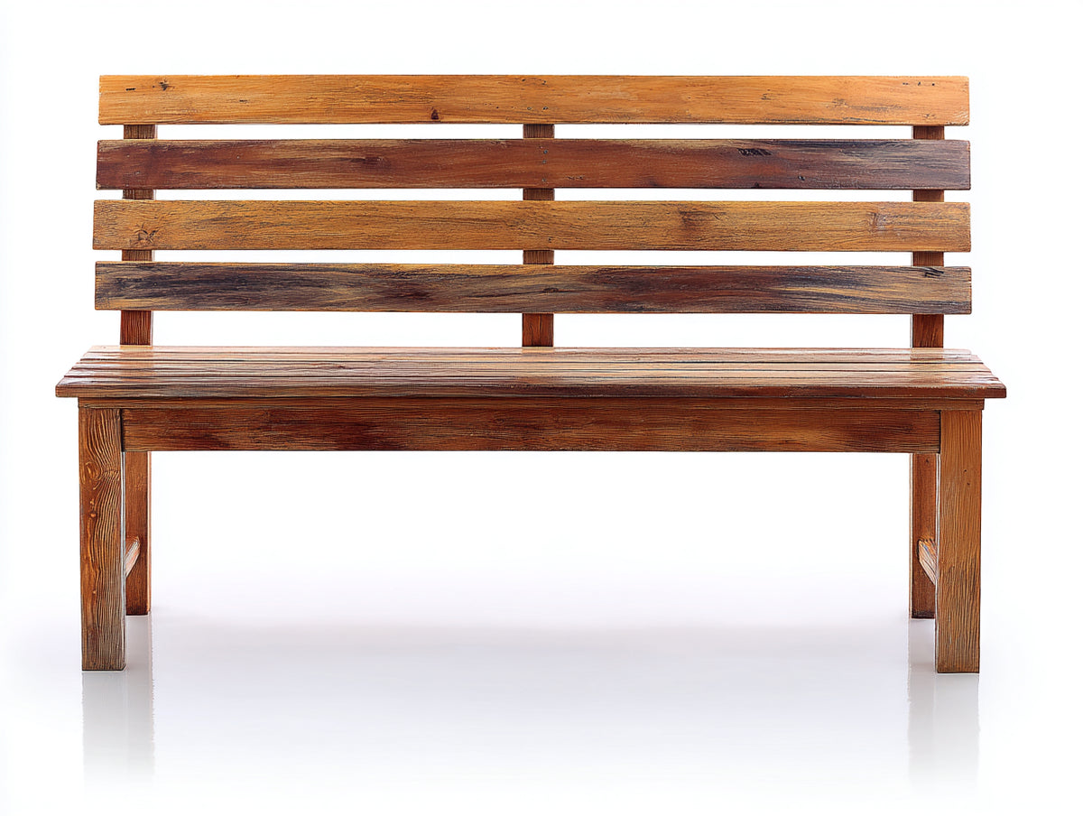 Bancos de jardín de madera 160x60x90 cm - marrón - respaldo con listones